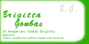 brigitta gombas business card