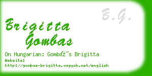 brigitta gombas business card